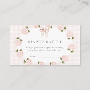 Roze bloemachtige babyshower uitnodiging,  visitekaartje