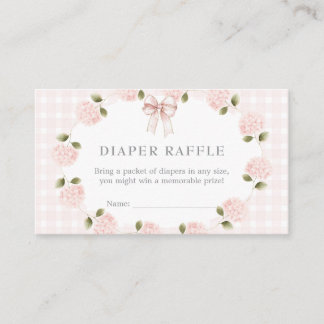 Roze bloemachtige babyshower uitnodiging,  visitekaartje