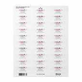 Roze Bloemachtige Bruiloft Etiket (Full Sheet)