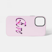 Roze Bloemachtige Eve Naam, iPhone Hoesje (Achterkant horizontaal)