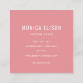 roze bloembakkerij logo vierkant visitekaartje (Achterkant)