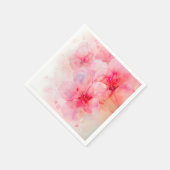 Roze bloemblaadje Elegance Waterverf Servet (Hoek)