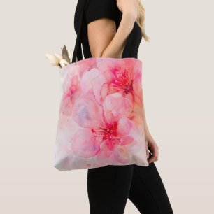 Roze bloemblaadje Elegance Waterverf Tote Bag