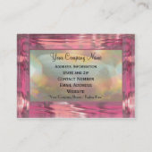 Roze Bloemblaadje Elegante 3.5" x 2.5 " Visitekaartje (Achterkant)