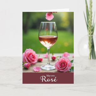 Roze Bloemblaadje Moederdagkaart Kaart