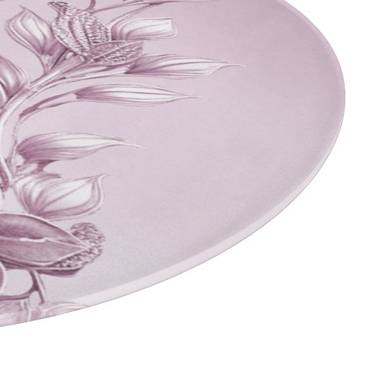 Roze Bloemblaadje Snijplank (Hoek)