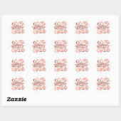 roze bloemblaadje zoet 16 Stickers (Vel)