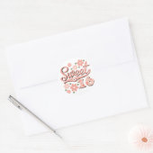 roze bloemblaadje zoet 16 Stickers (Envelop)