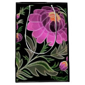 Roze bloemblaadjes Art Deco Medium Cadeauzakje (Voorkant)