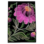 Roze bloemblaadjes Art Deco Medium Cadeauzakje (Achterkant)