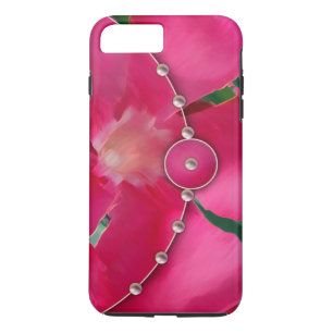 Roze Bloemblaadjes en Parels iPhone 8/7 Plus Hoesje