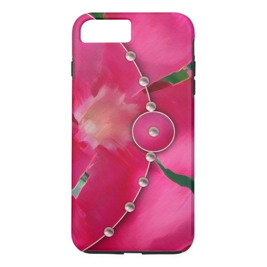 Roze Bloemblaadjes en Parels Case-Mate iPhone Case (Achterkant)