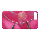 Roze Bloemblaadjes en Parels Case-Mate iPhone Case (Achterkant (Horizontaal))