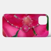Roze Bloemblaadjes en Parels Case-Mate iPhone Case (Achterkant (horizontaal))