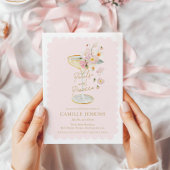 Roze bloemblaadjes en Prosecco Summer Kaart