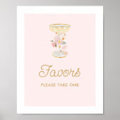 Roze bloemblaadjes en Prosecco Vrijgezellenfeest F Poster (Voorkant)