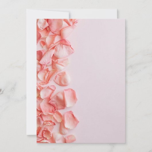 Roze bloemblaadjes envolop kaart (Voorkant)