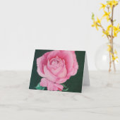 Roze bloemblaadjes Inspirerend Note Kaart (Gele Bloem)