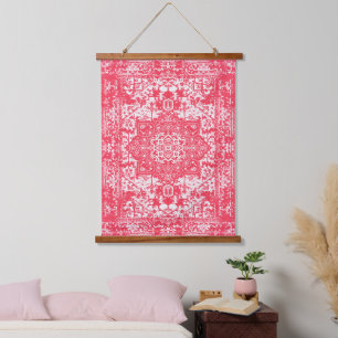Roze bloemblaadjes op Kilim Dreams Hangend Wandkleed