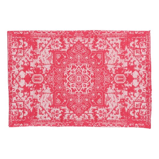 Roze bloemblaadjes op Kilim Dreams Kussensloop (Voorkant)