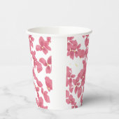 Roze Bloemblaadjes Papieren Bekers (Links)