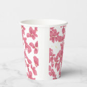 Roze Bloemblaadjes Papieren Bekers (Rechts)