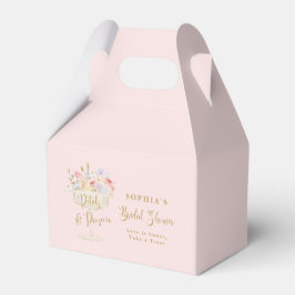 Roze bloemblaadjes Prosecco Garden Vrijgezellenfee Bedankdoosjes