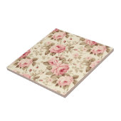 Roze Bloemblaadjes Rozen Elegantie Tegeltje (Zijkant)