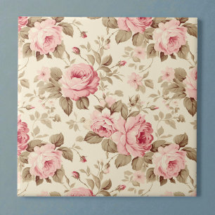 Roze Bloemblaadjes Rozen Elegantie Tegeltje