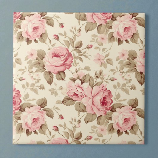 Roze Bloemblaadjes Rozen Elegantie Tegeltje
