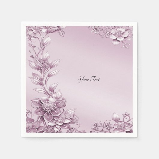 Roze Bloemblaadjes servetten (Voorkant)