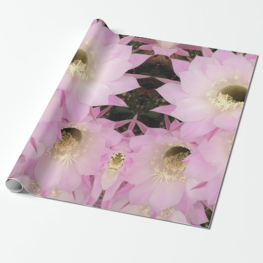 Roze bloemblaadjes van de woestijn cadeaupapier (Uitgerold)
