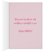 Roze bloemblaadjes Verjaardag (Binnen (Rechts))