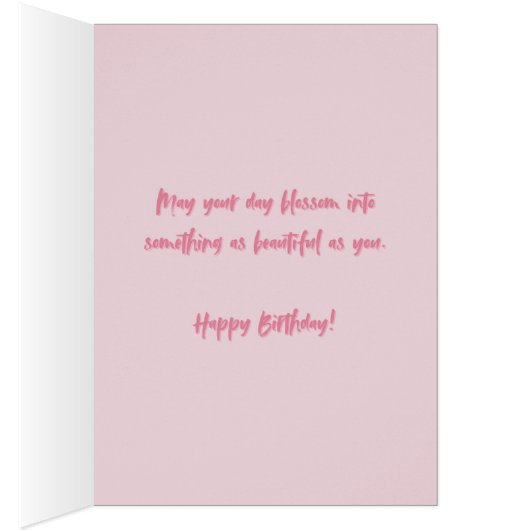 Roze bloemblaadjes Verjaardag (Binnen (Rechts))