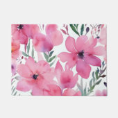 Roze Bloemblaadjes | Waterverf Bloemschildering Deurmat (Voorkant)