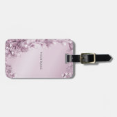 Roze Bloemblad Bagagelabel (Voorkant horizontaal)