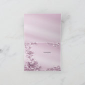 Roze Bloemblad Dankjewel Card Bedankkaart (Binnen)