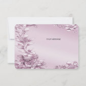 Roze Bloemblad Dankjewel Card Bedankkaart (Achterkant)