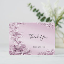 Roze Bloemblad Dankjewel Card Bedankkaart