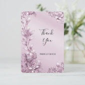 Roze Bloemblad Dankjewel Card Bedankkaart (Staand voorkant)