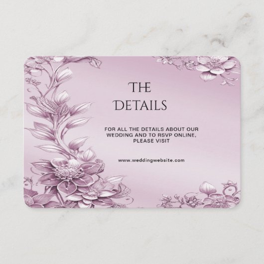 Roze Bloemblad Detail Behuizing Kaart (Voorkant)