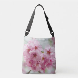 Roze Bloemblad Elegantie – Japanse Bloemkunst Crossbody Tas