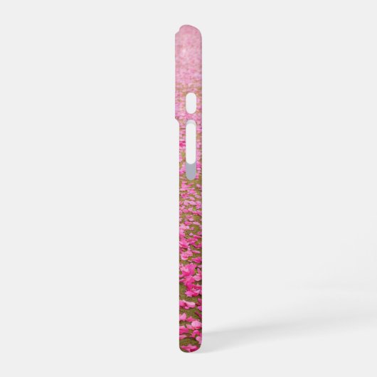 Roze bloemblad iPhone 16 hoesje (Linkerkant)