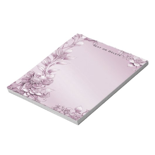 Roze Bloemblad Notitieblok (Linkerzijde)