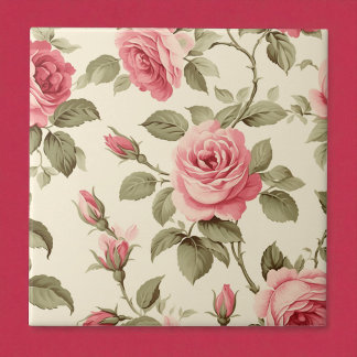 Roze Bloemblad Perzikbloesem Elegantie Tegeltje
