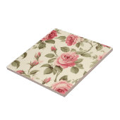 Roze Bloemblad Perzikbloesem Elegantie Tegeltje (Zijkant)