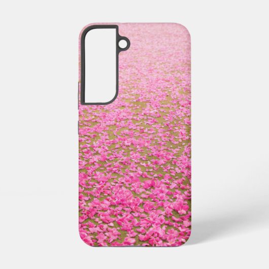 Roze bloemblad samsung galaxy hoesje (Achterkant)