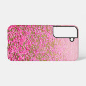 Roze bloemblad samsung galaxy hoesje (Achterkant horizontaal)