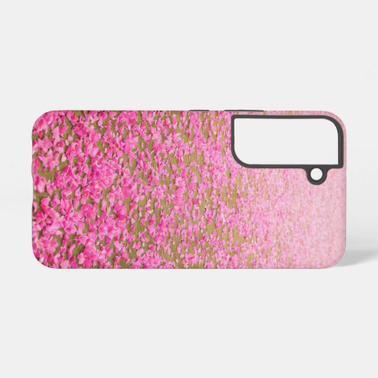 Roze bloemblad samsung galaxy hoesje (Achterkant horizontaal)