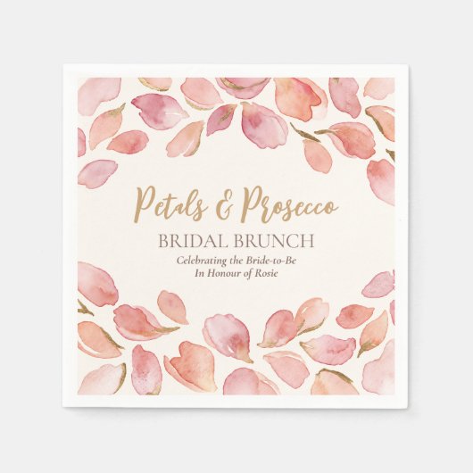 Roze Bloemblad Servetten Bloemblaadjes Prosecco Br (Voorkant)